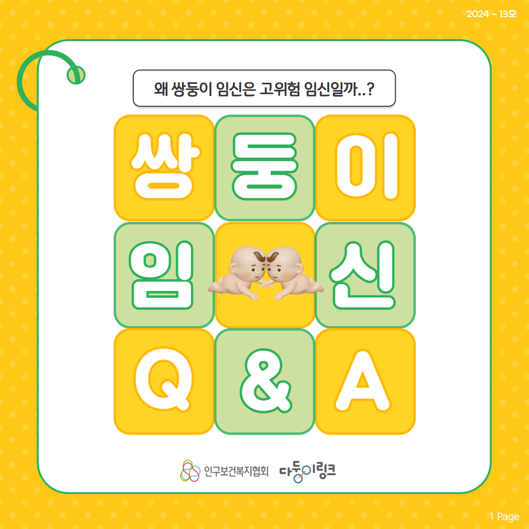 왜 쌍둥이 임신은 고위험 임신일까...