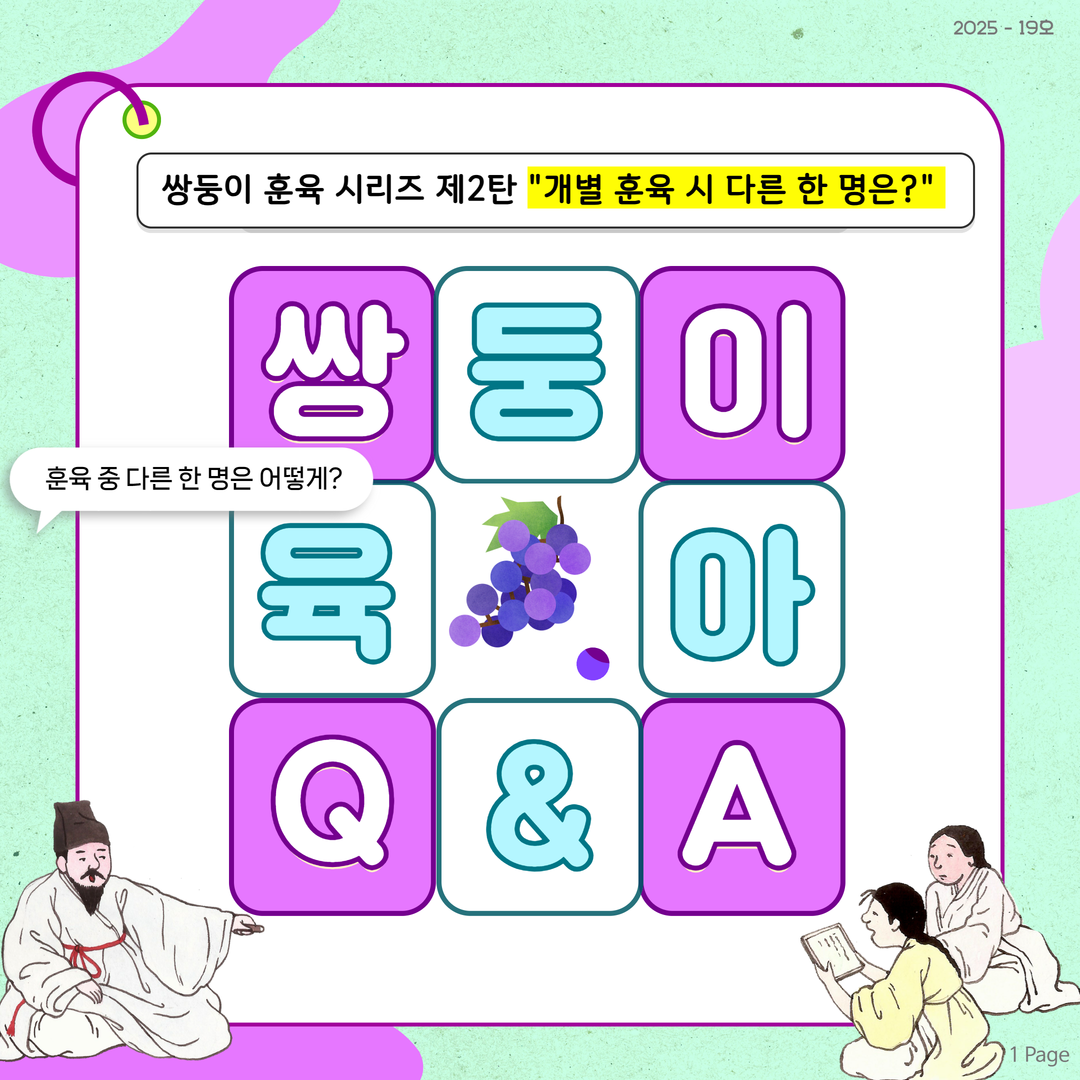 쌍둥이 육아 QA 개별 훈육 시 다른 한 명은