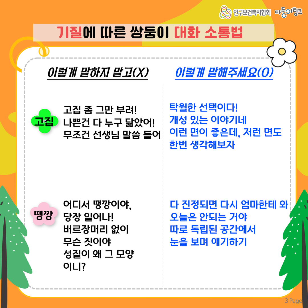 쌍둥이 QA 기질에 따른 쌍둥이 대화 소통법2
