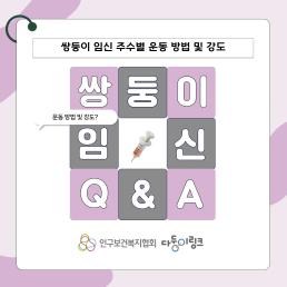 쌍둥이 임신 주수별 운동 방법 및 강도
