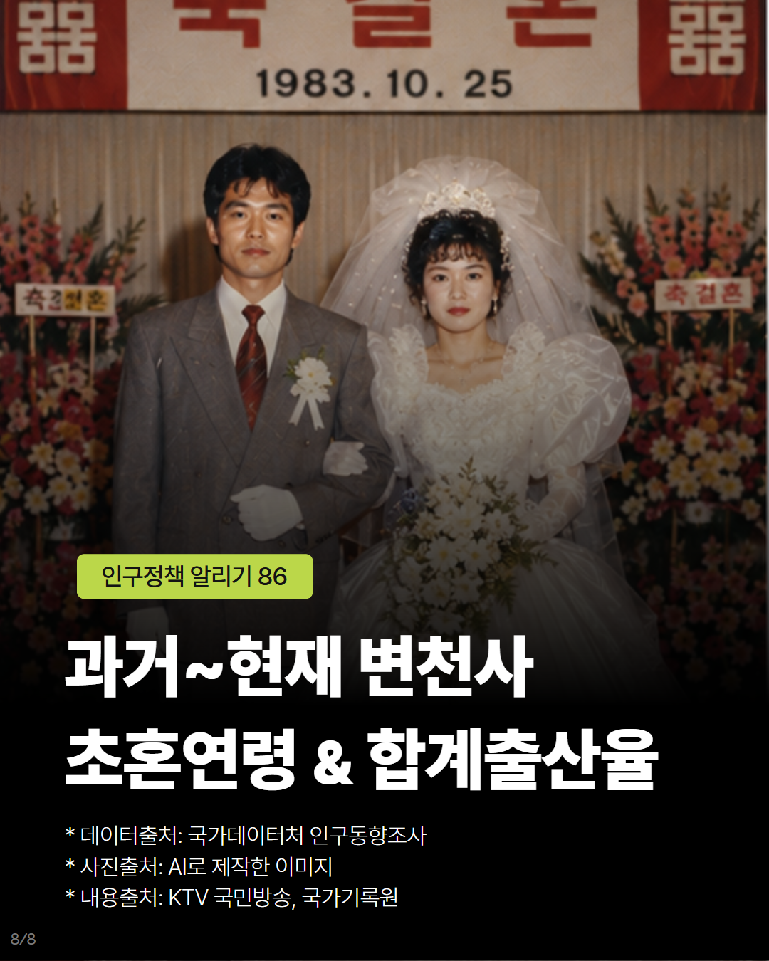과거현재 변천사 초혼연령  합게출산율 